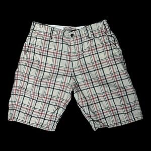 Express Multi-Color Mens Blue/rRef Plaid Bermuda Shorts Size 34